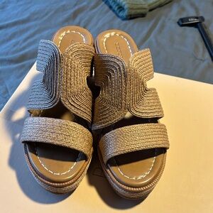 Bernardo Tan Woven Sandals